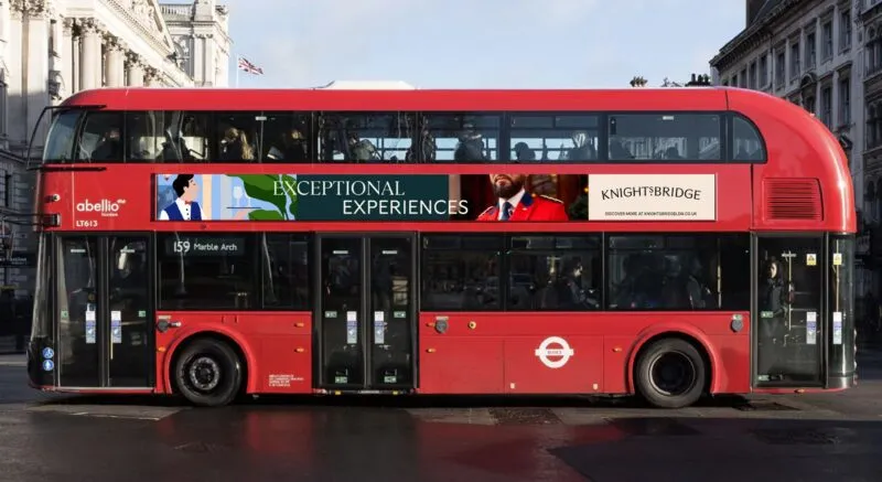 Knightsbridge bus out of home advertising